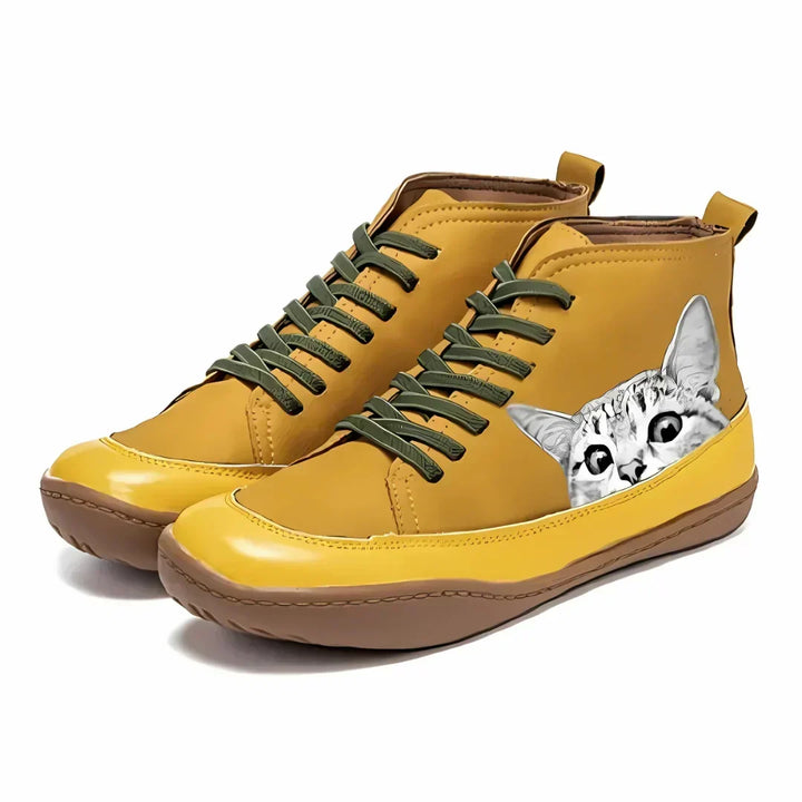 Wilhelmina Cat Print Ankle Boot