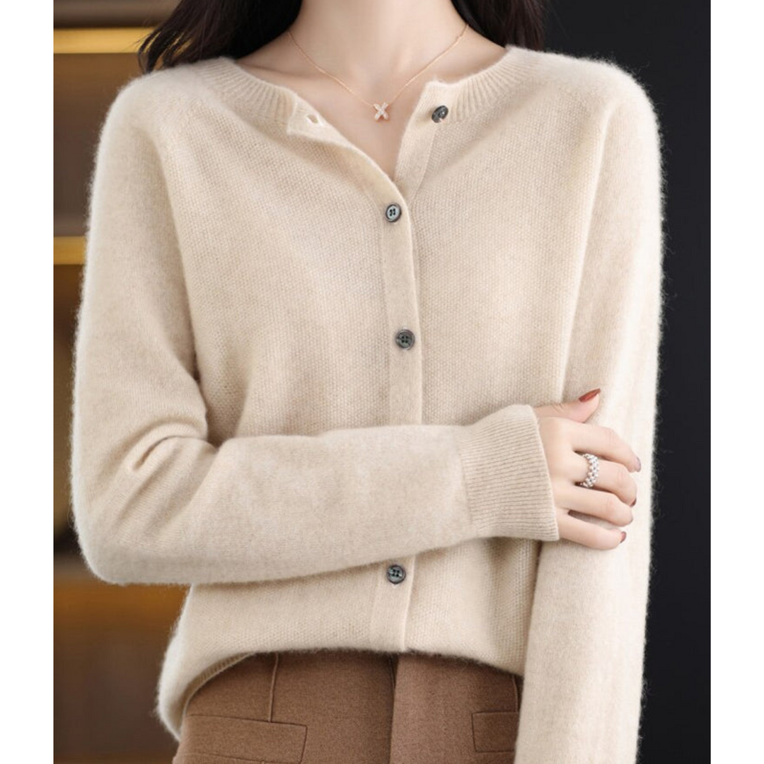 Maren Cashmere Button Cardigan
