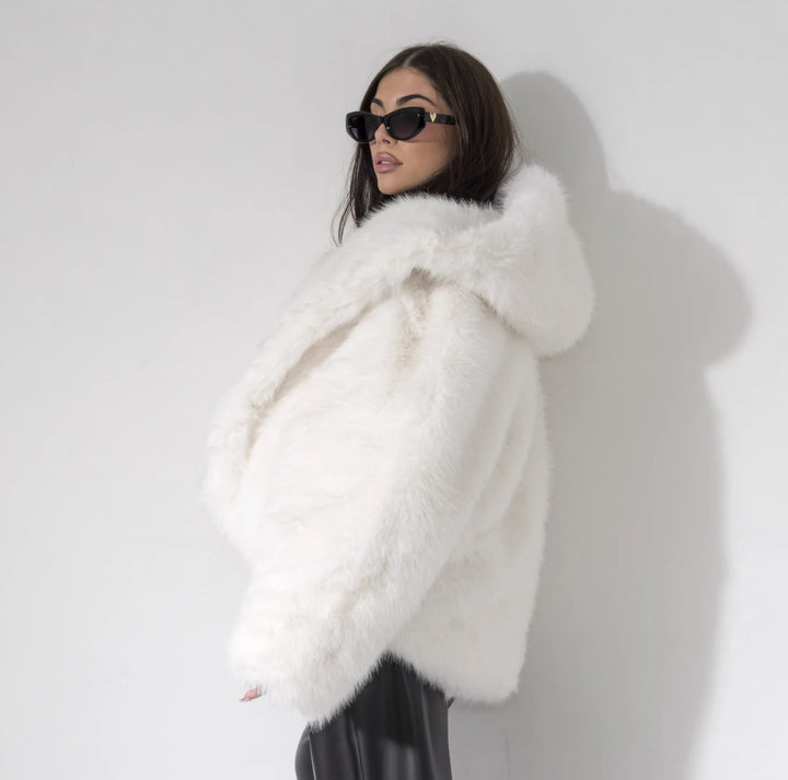 Juliana Soft Fur Hooded Coat