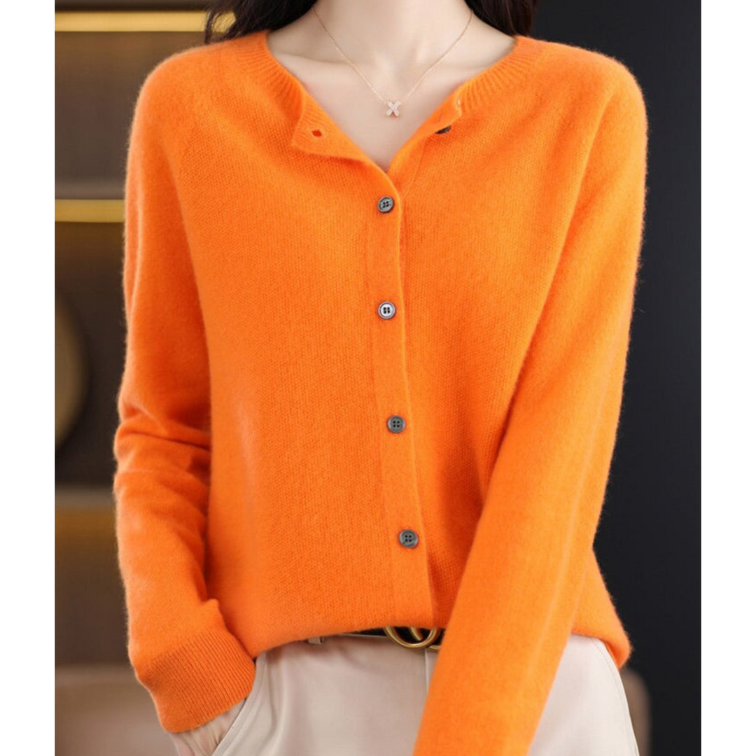 Maren Cashmere Button Cardigan