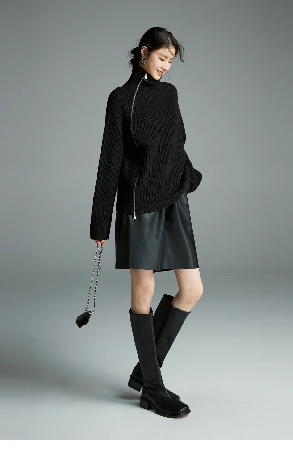 Sasha Oversized Turtleneck Sweater