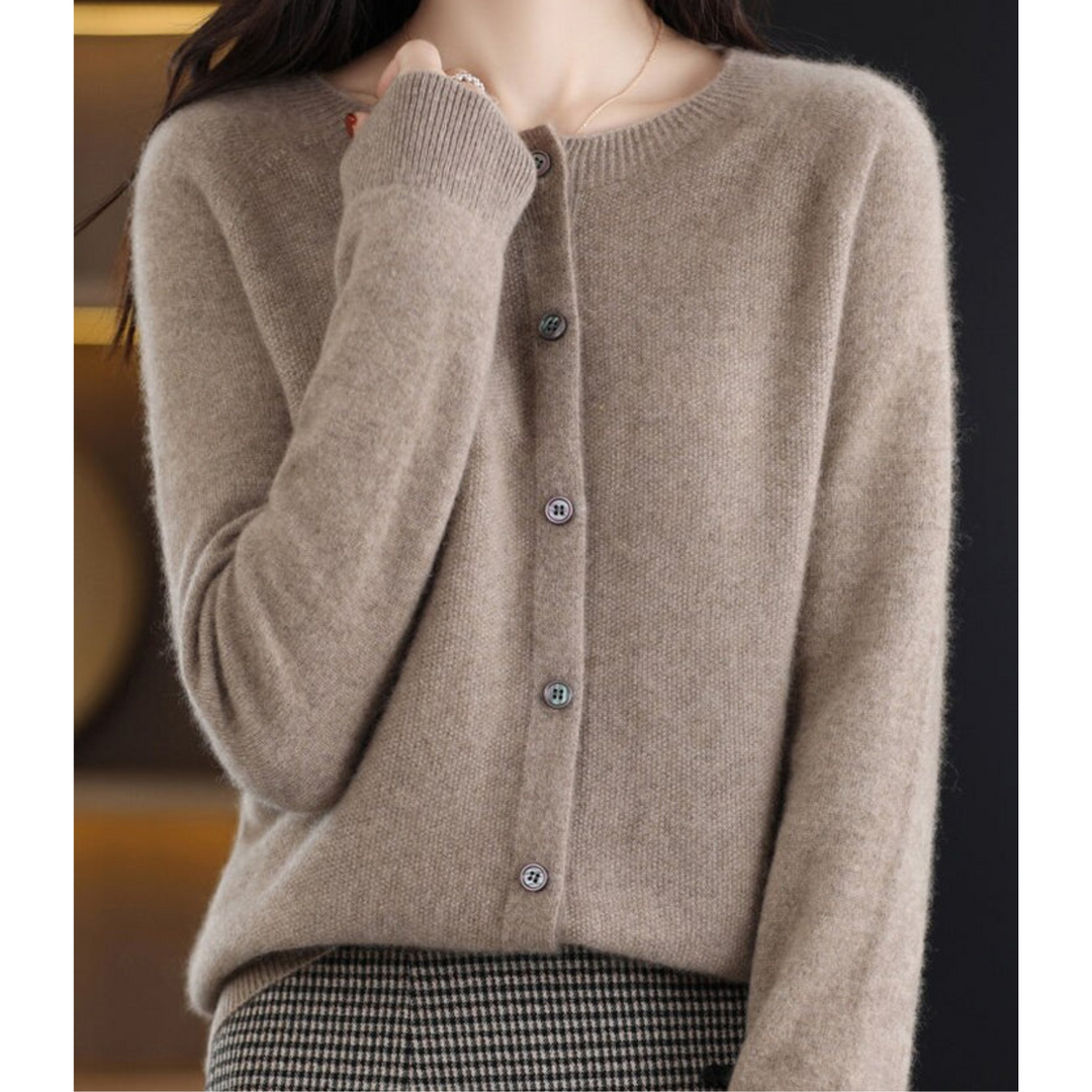 Maren Cashmere Button Cardigan