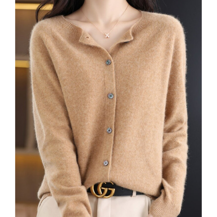 Maren Cashmere Button Cardigan