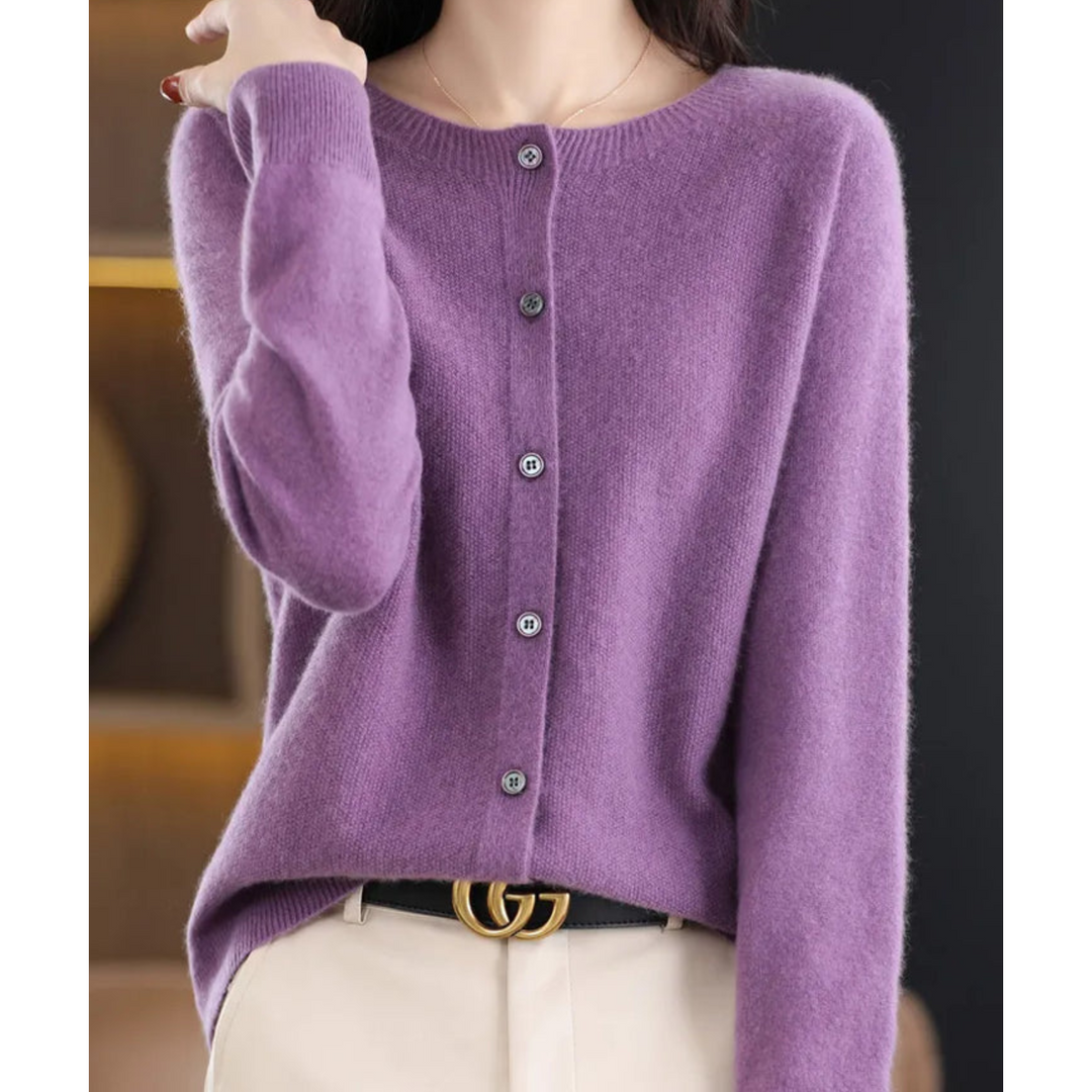 Maren Cashmere Button Cardigan
