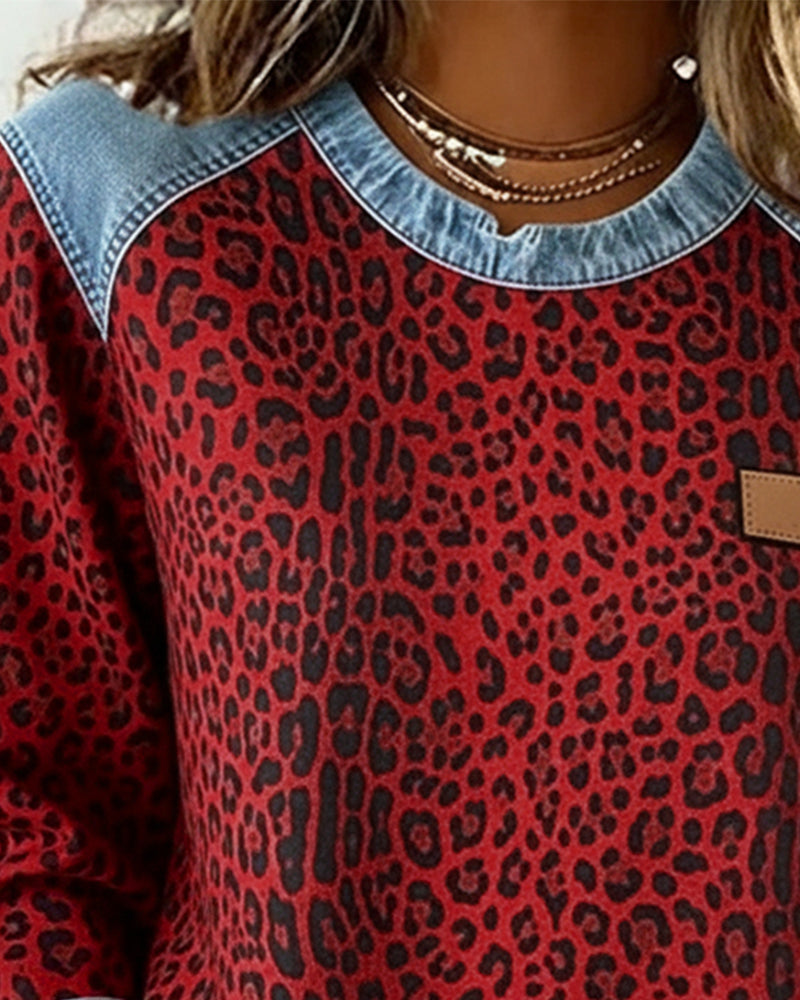 Noor Denim Colorblock Sweatshirt