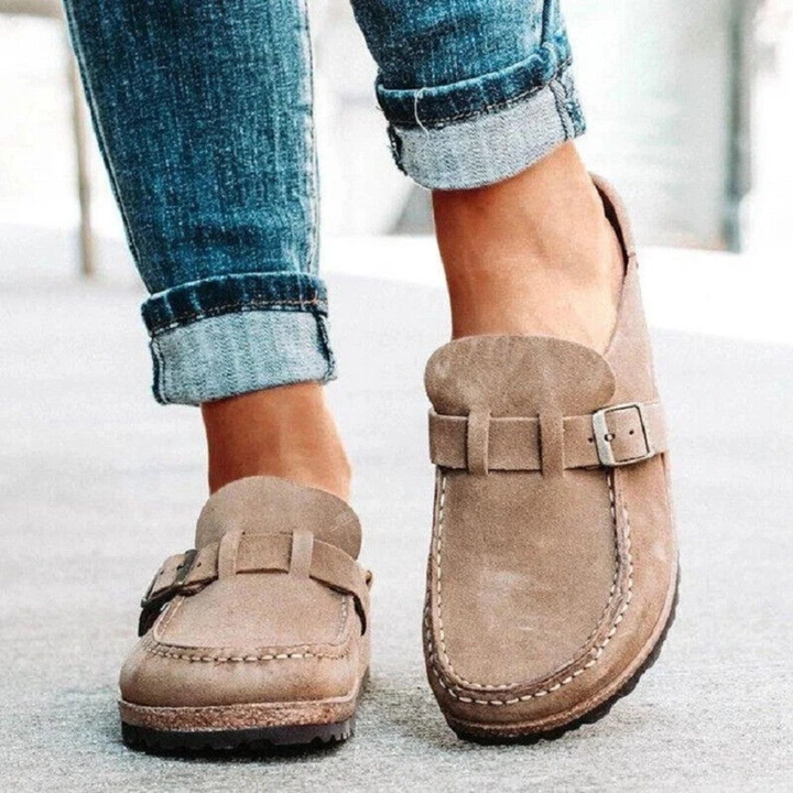 Nicole Low Heel Buckle Loafers