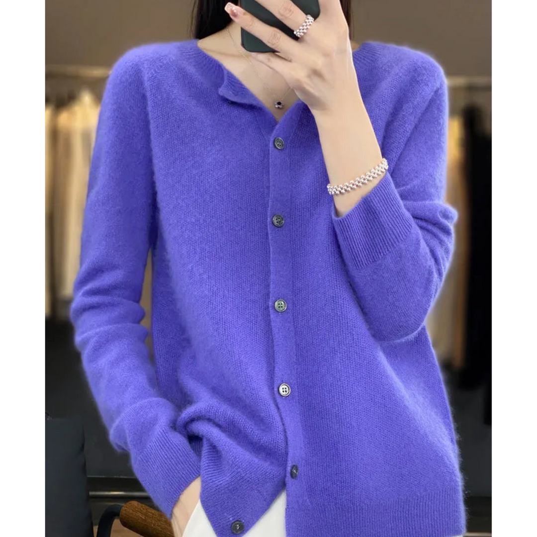 Maren Cashmere Button Cardigan