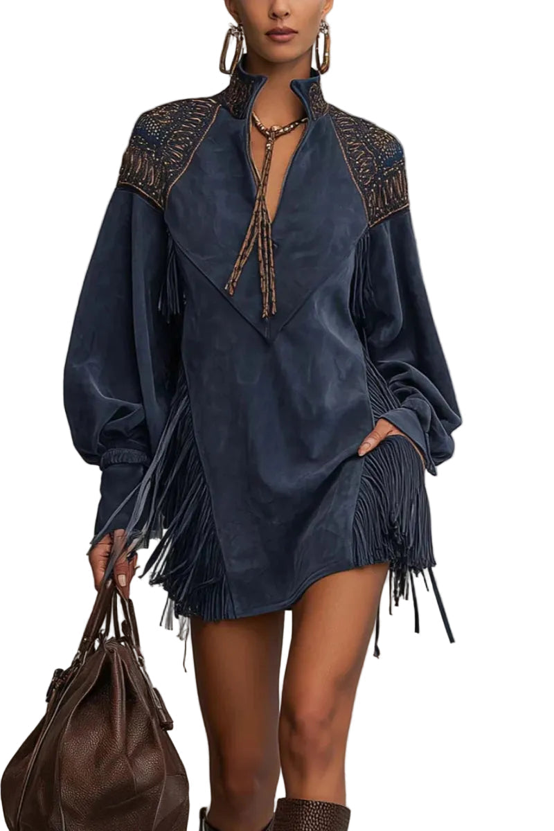 Harriet Zip Collar Mini Dress