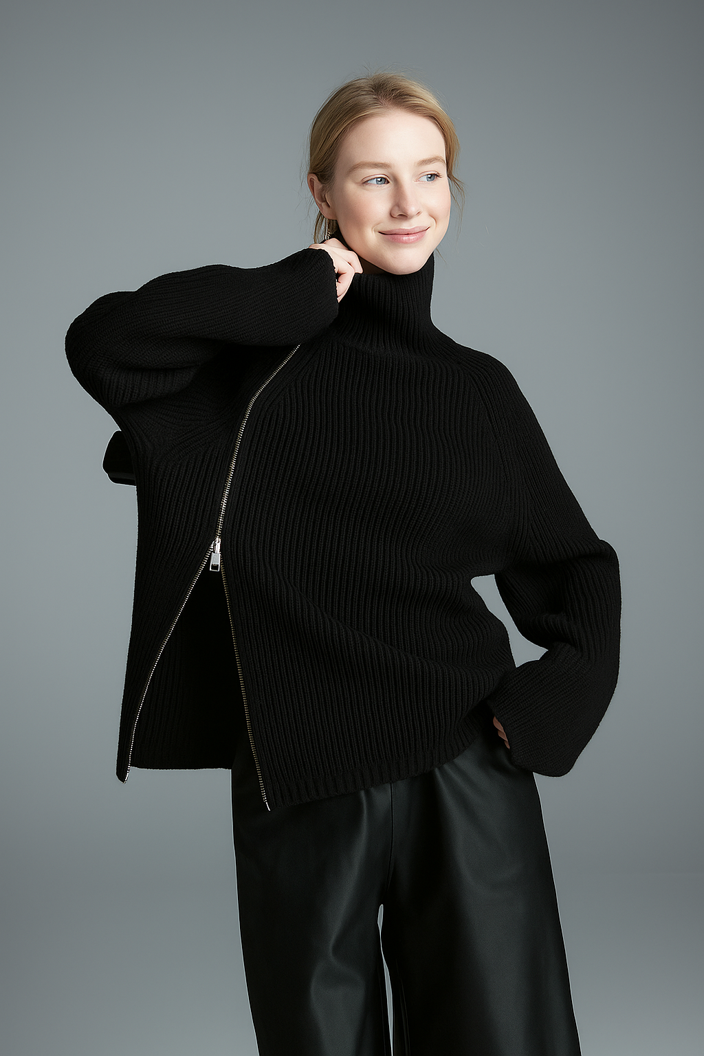 Sasha Oversized Turtleneck Sweater