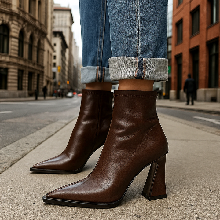 Monica Leather Ankle Boots