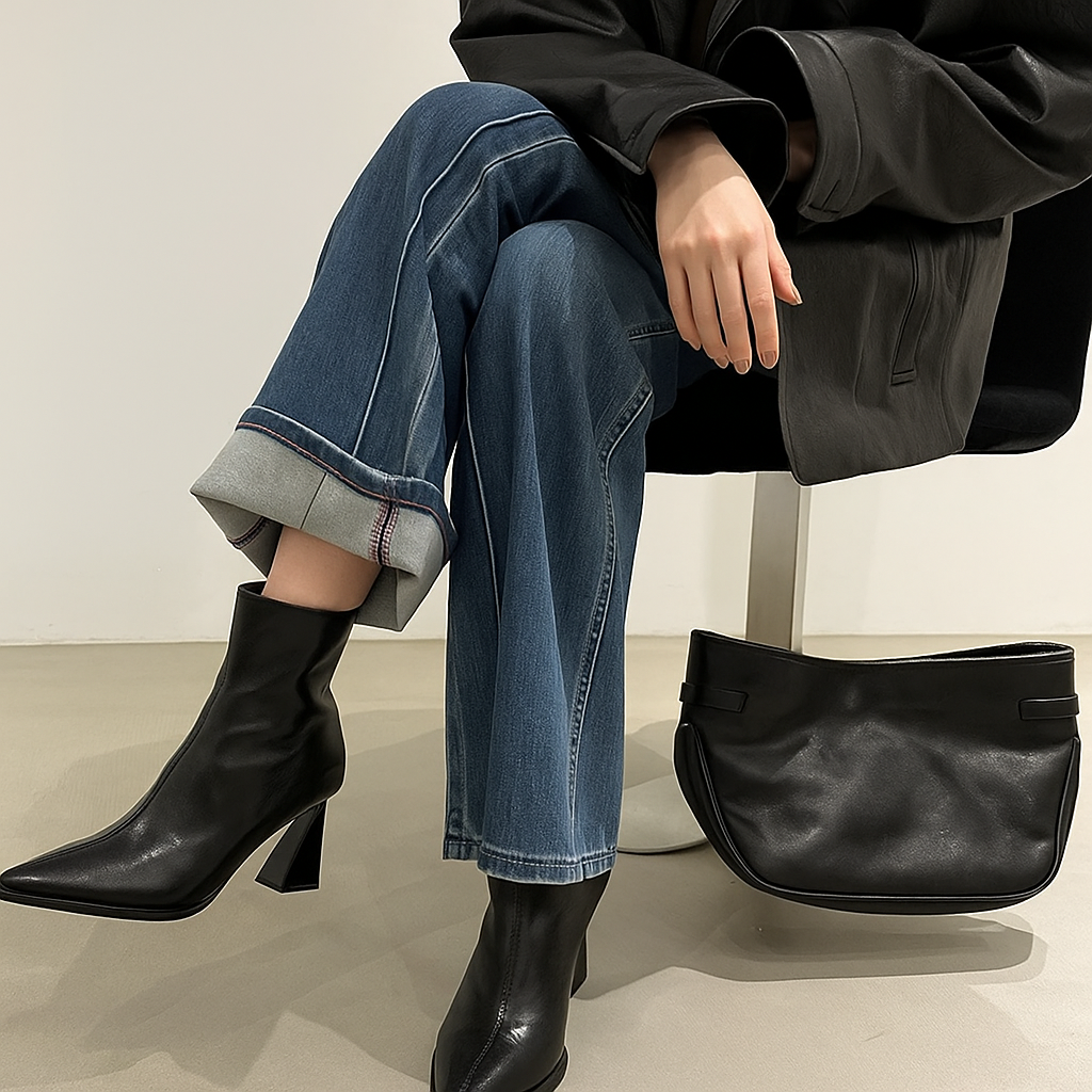 Monica Leather Ankle Boots