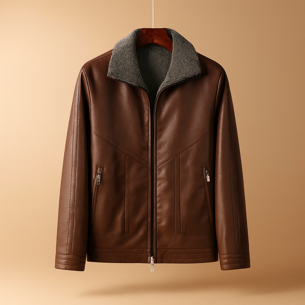Beverly Fleece Leather Jacket