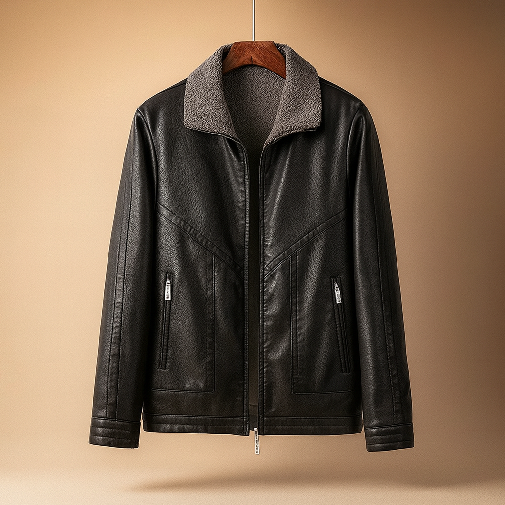 Beverly Fleece Leather Jacket
