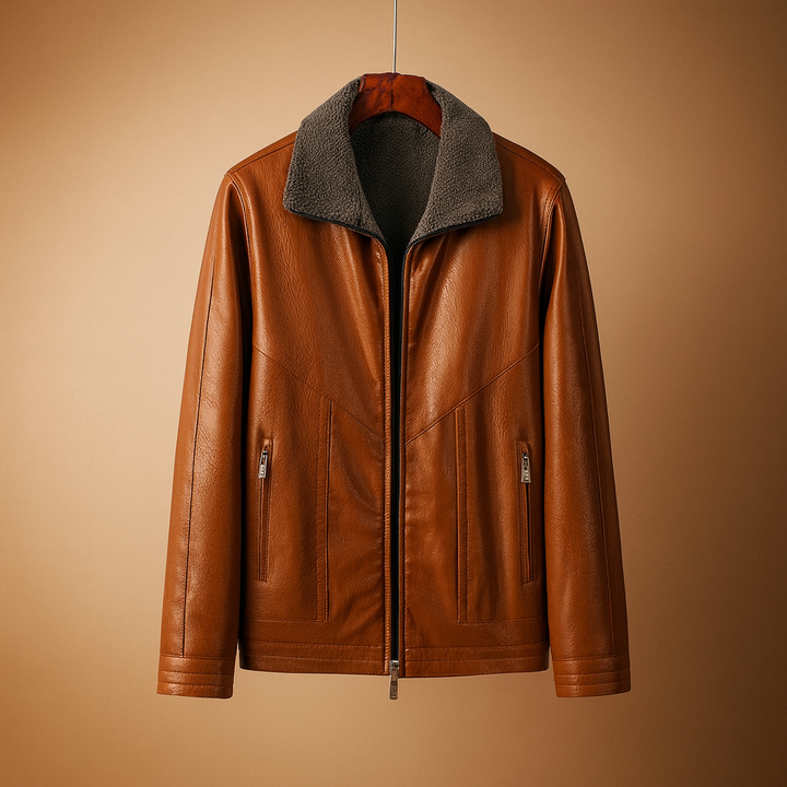 Beverly Fleece Leather Jacket