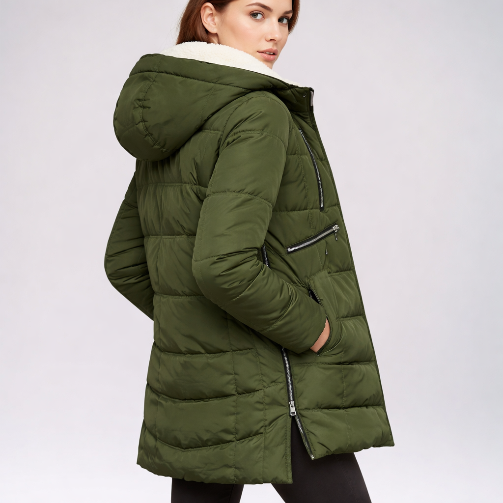Adeline Quilted Hooded Coat