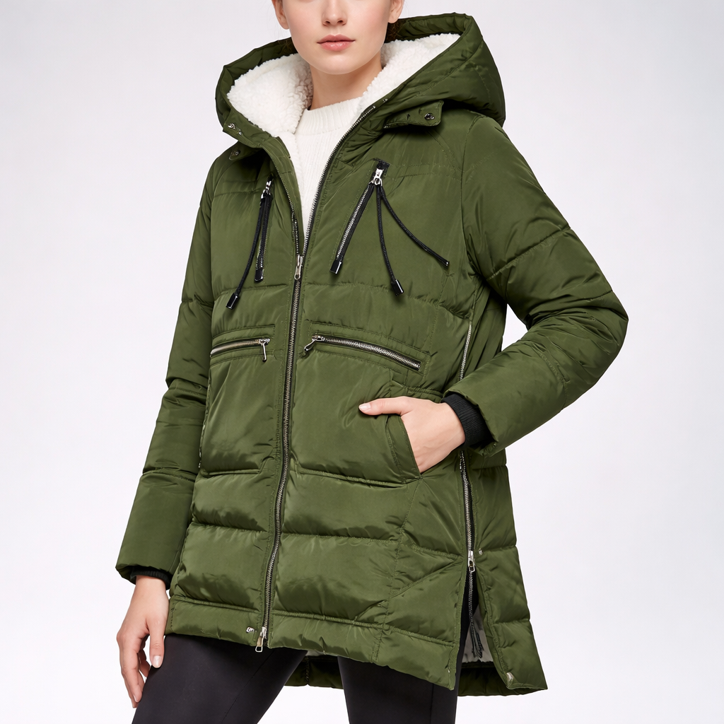 Adeline Quilted Hooded Coat