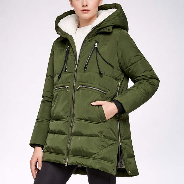 Adeline Quilted Hooded Coat