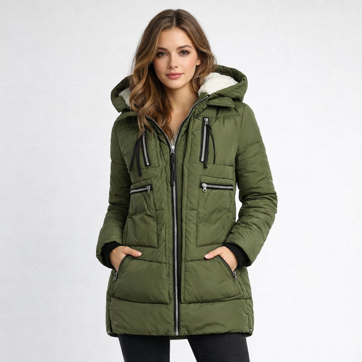 Adeline Quilted Hooded Coat