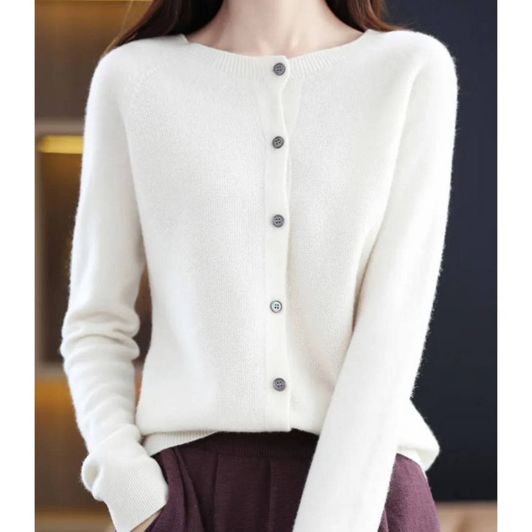 Maren Cashmere Button Cardigan
