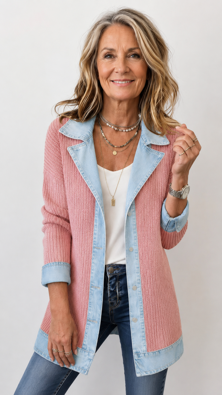 Oliver Denim Knit Jacket