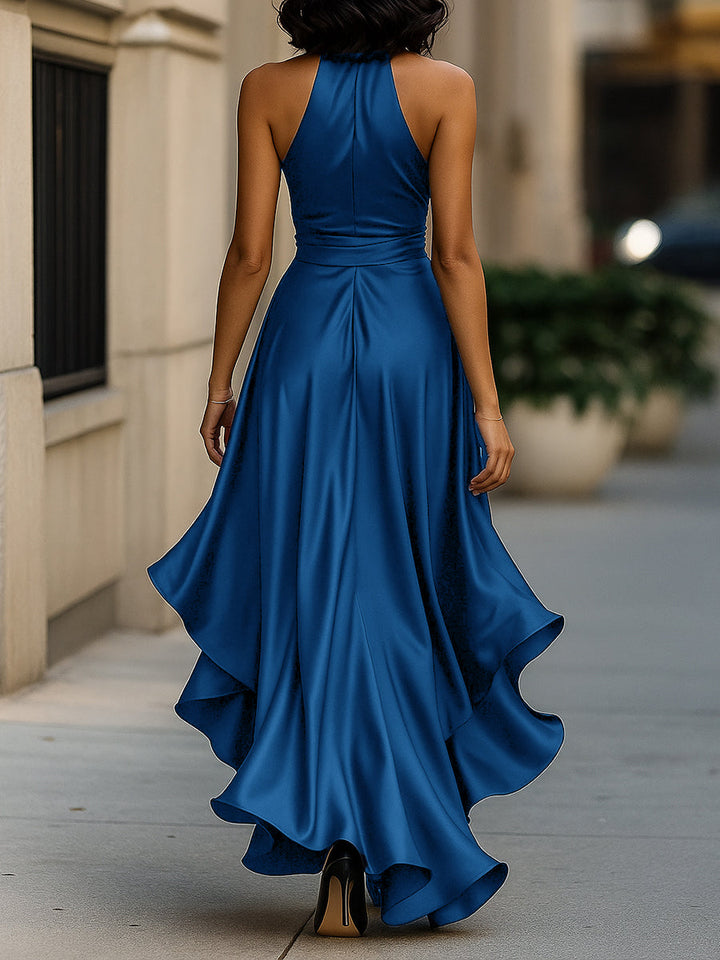 Midnight Whisper Ruffle Gown
