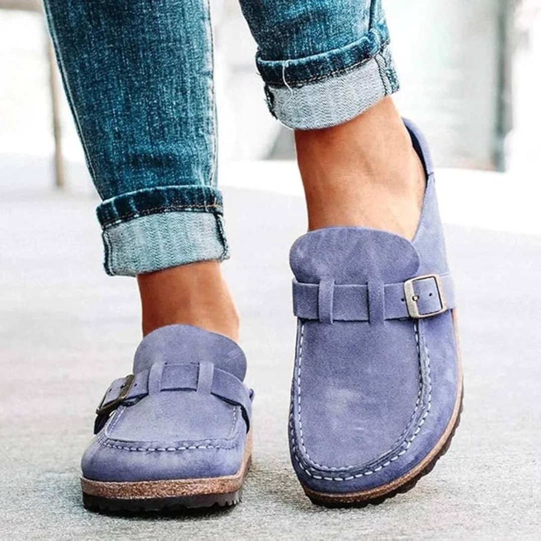 Nicole Low Heel Buckle Loafers