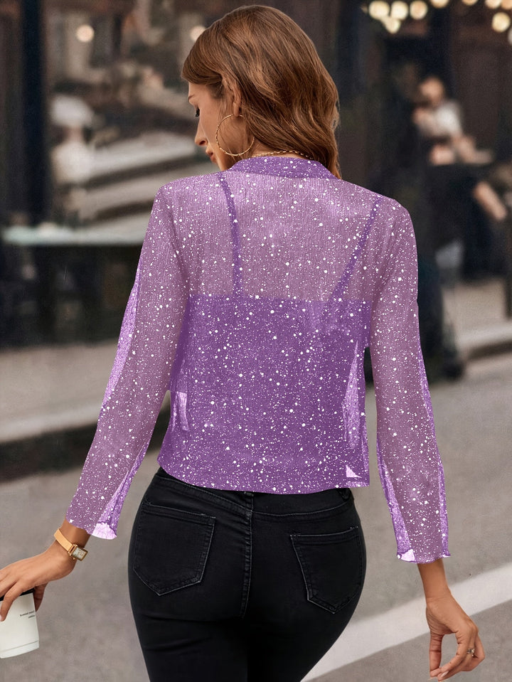 Chloe Shimmer Cropped Jacket