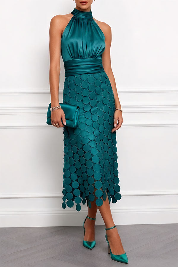 Iolanthe Halter Neck Midi Dress