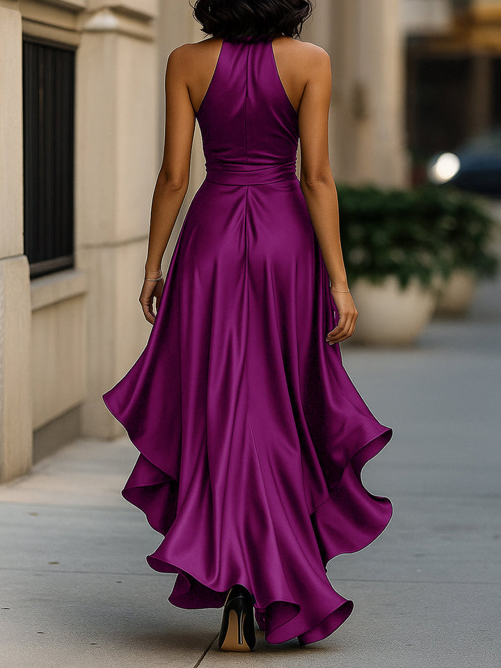 Midnight Whisper Ruffle Gown