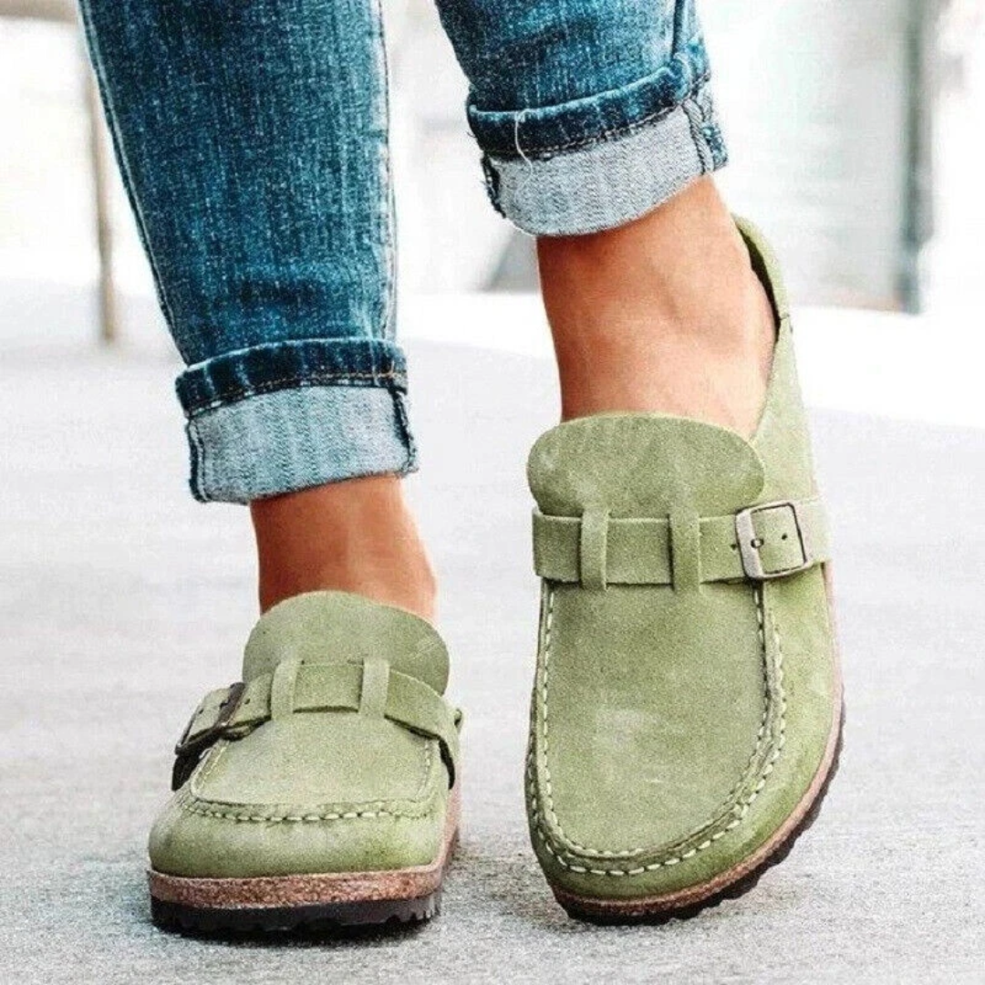 Nicole Low Heel Buckle Loafers