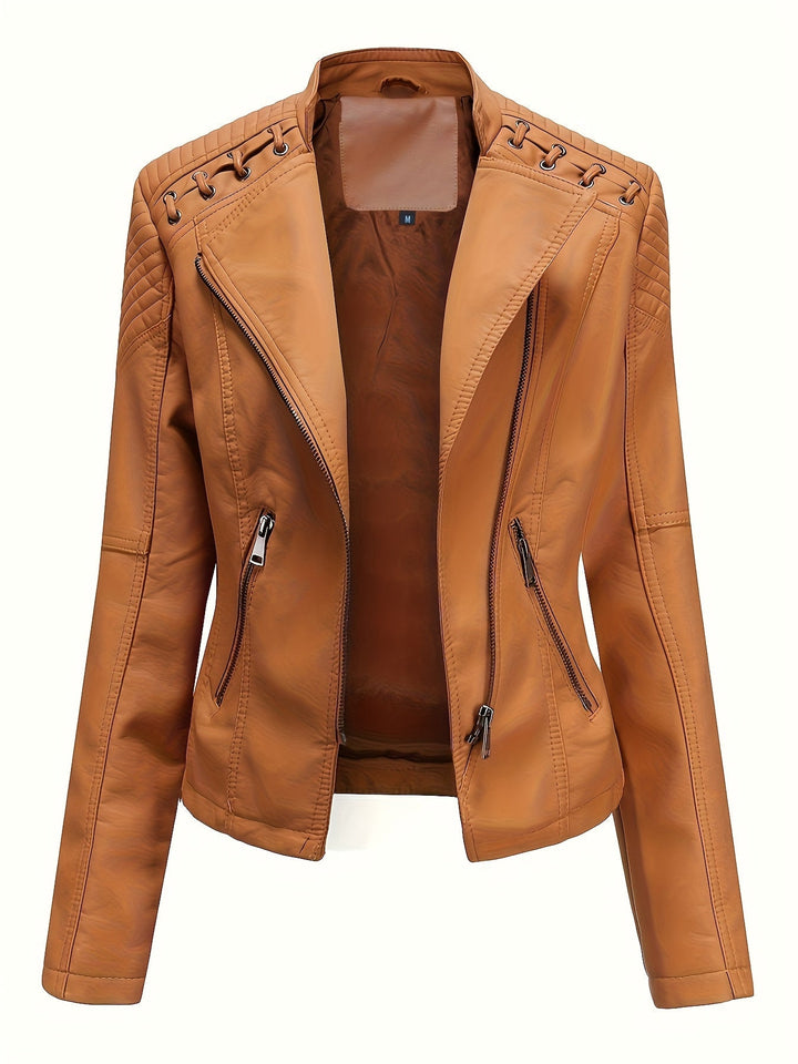 Verlan Asymmetric Zip Moto Jacket