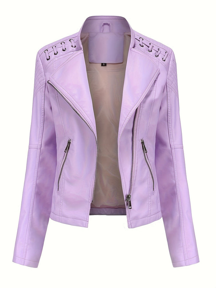 Verlan Asymmetric Zip Moto Jacket