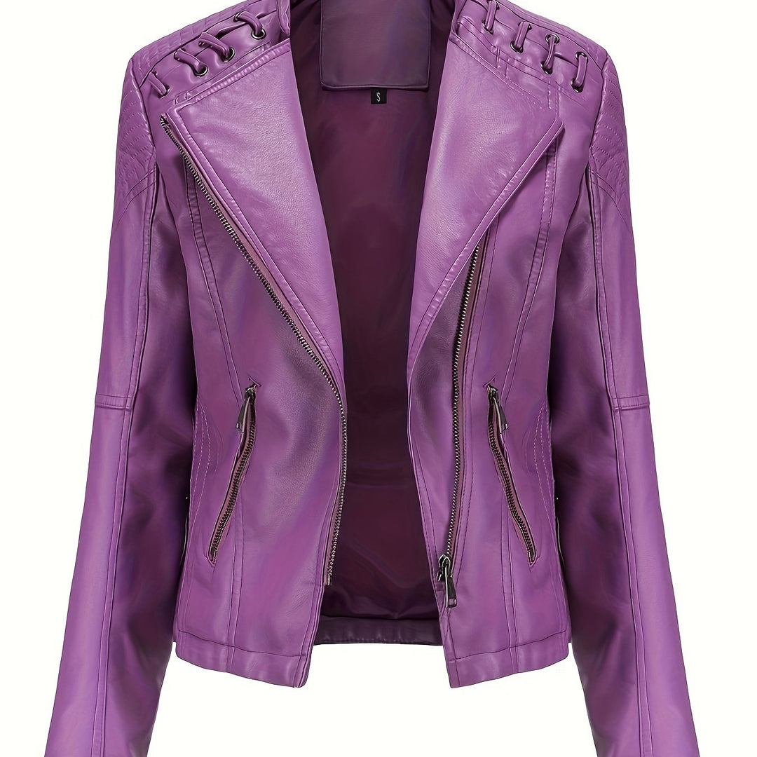 Verlan Asymmetric Zip Moto Jacket
