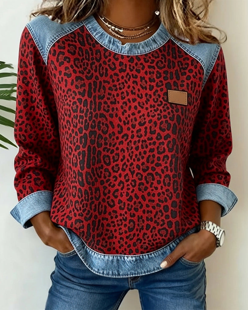 Noor Denim Colorblock Sweatshirt
