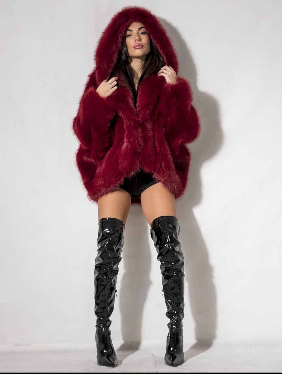 Juliana Soft Fur Hooded Coat