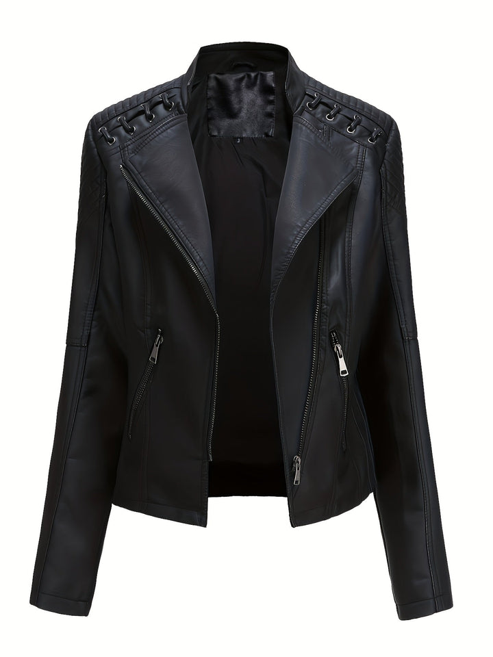 Verlan Asymmetric Zip Moto Jacket