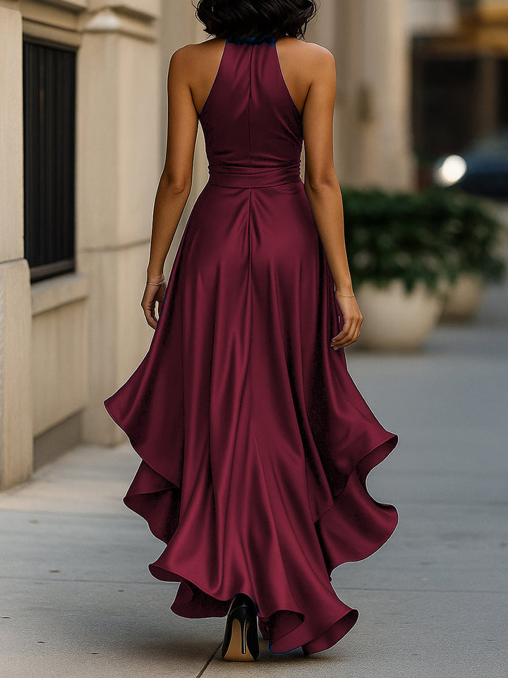 Midnight Whisper Ruffle Gown