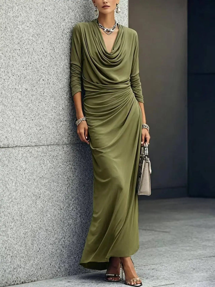 Sabine Draped Cowl Maxi Dress