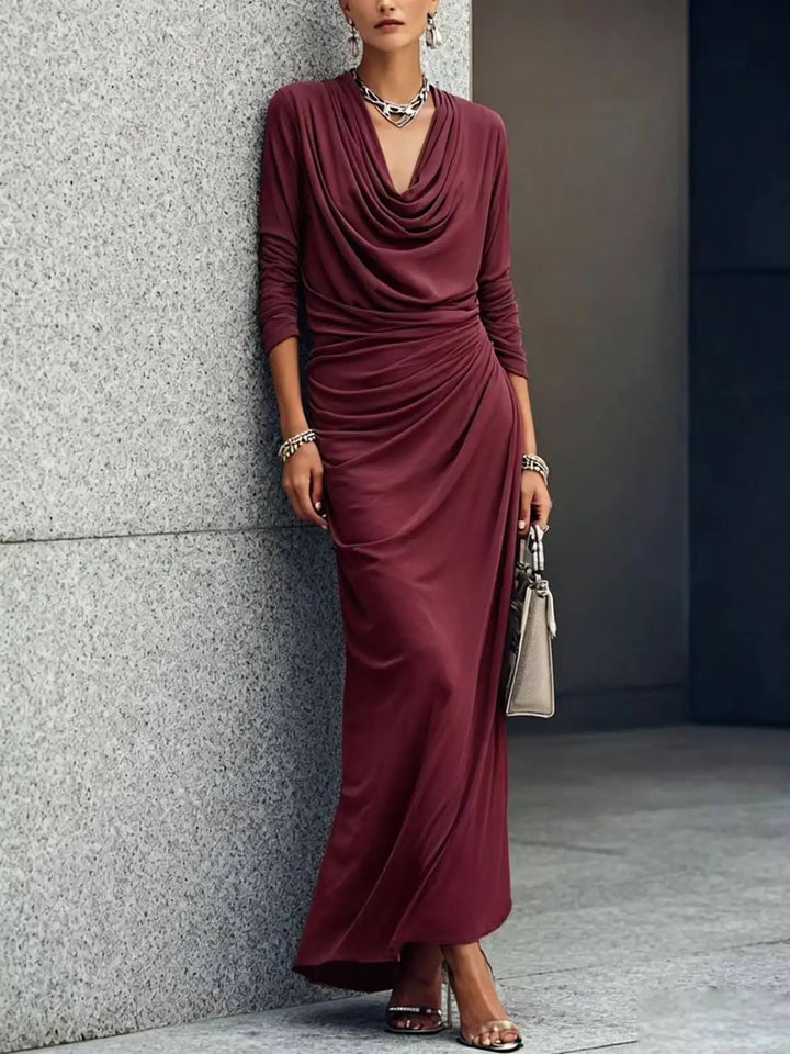 Sabine Draped Cowl Maxi Dress