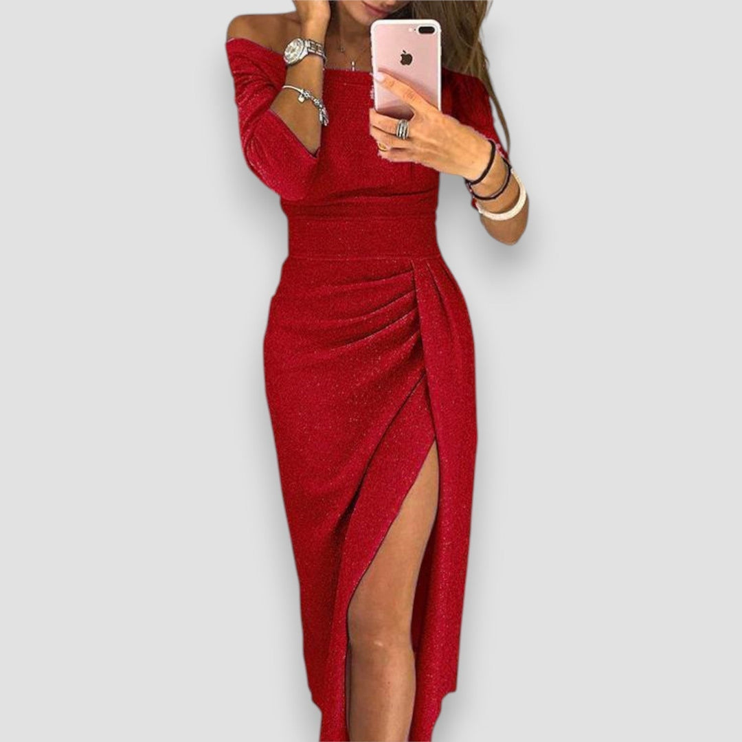 Beatrice Off Shoulder Midi Dress