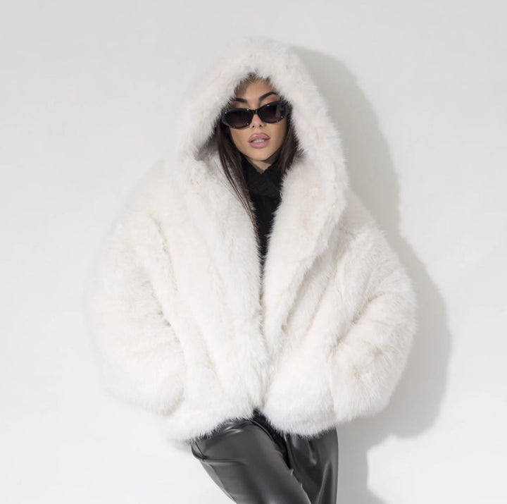 Juliana Soft Fur Hooded Coat