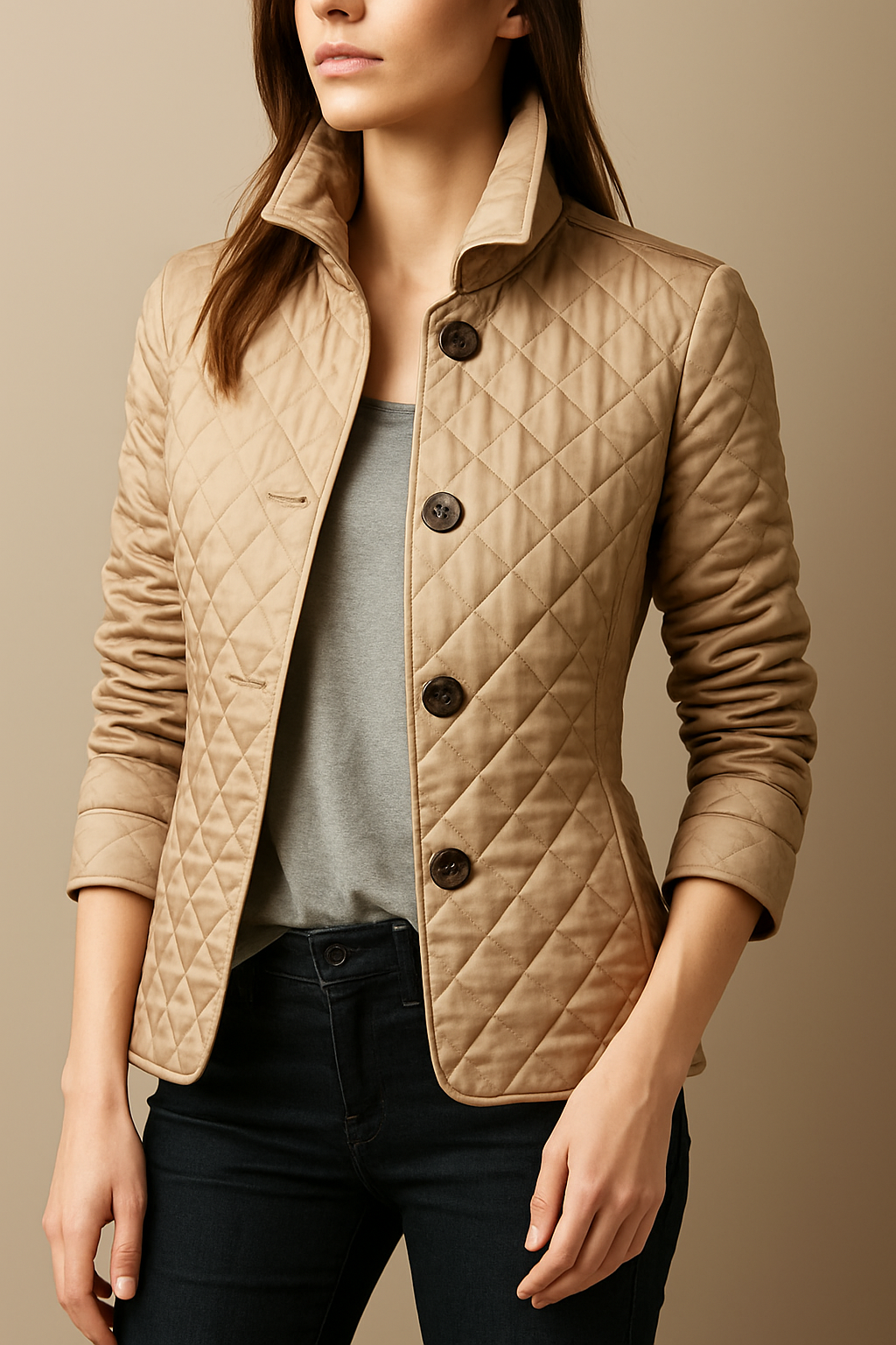 Madona Quilted Button Jacket