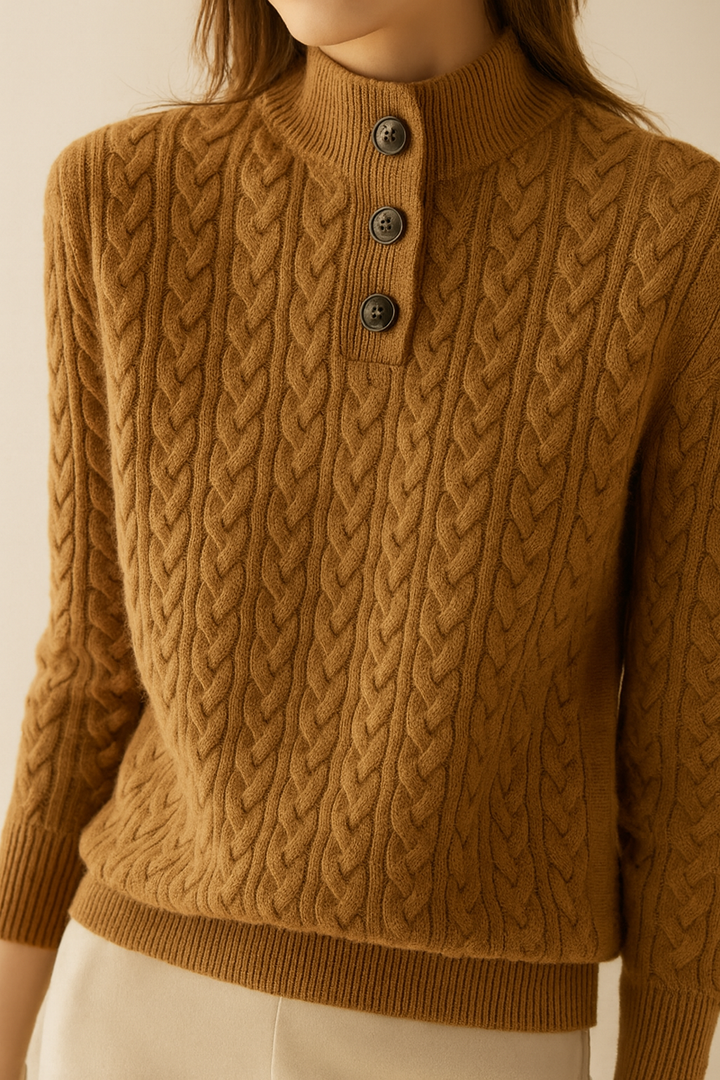 Aurele Button Up Cashmere Sweater