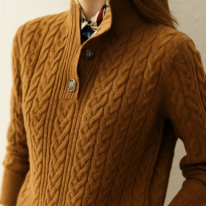 Aurele Button Up Cashmere Sweater