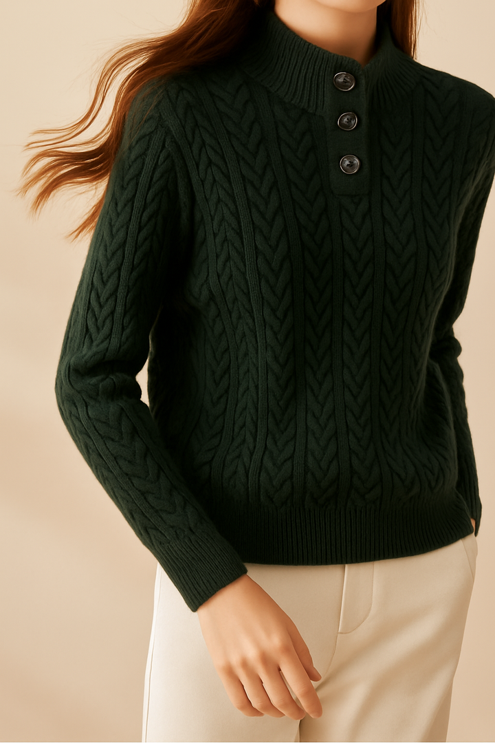 Aurele Button Up Cashmere Sweater