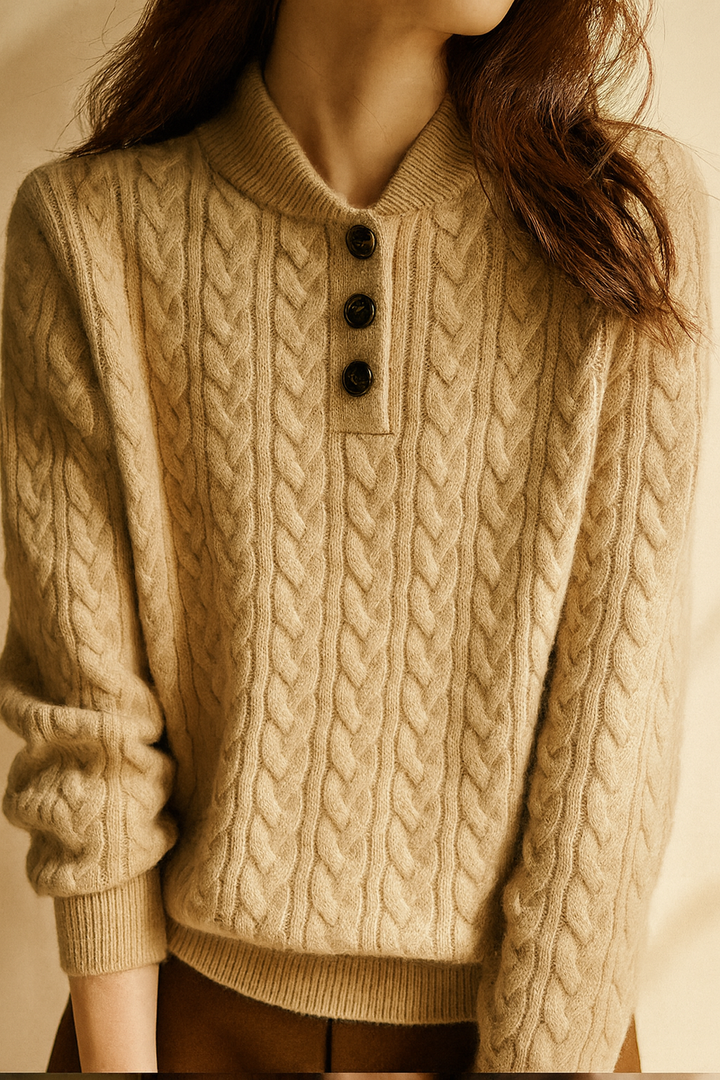 Aurele Button Up Cashmere Sweater