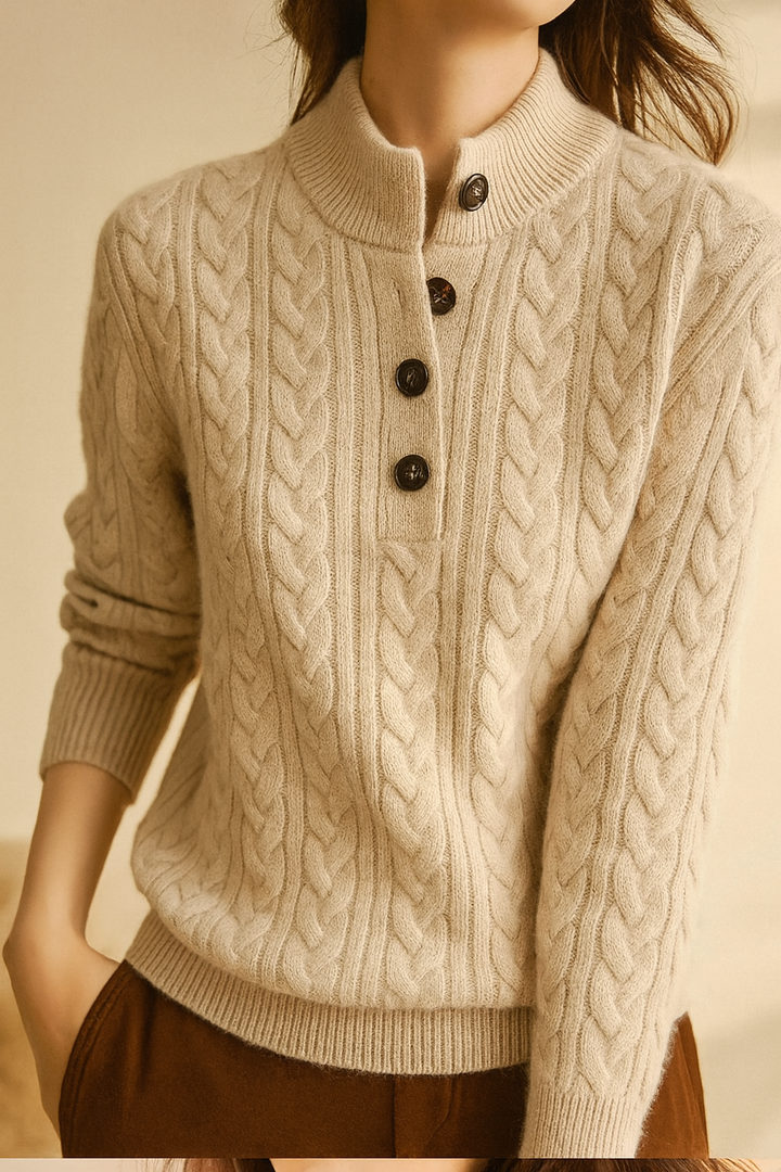 Aurele Button Up Cashmere Sweater