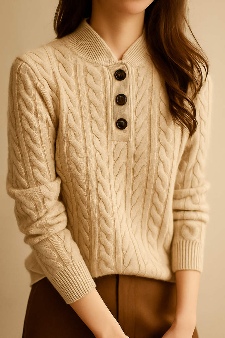 Aurele Button Up Cashmere Sweater