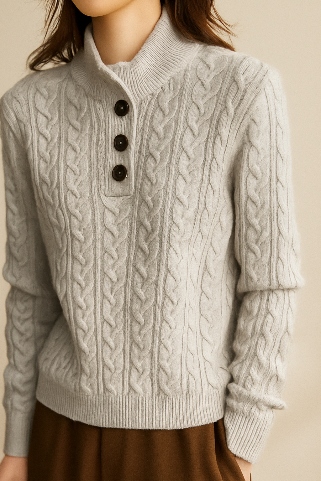 Aurele Button Up Cashmere Sweater