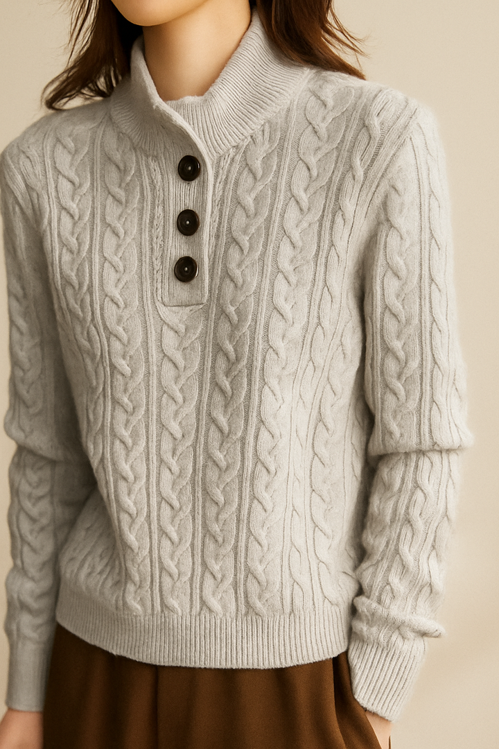 Aurele Button Up Cashmere Sweater